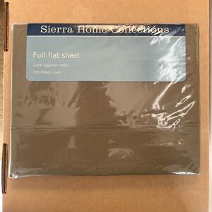 Vintage Sierra Home Collection Green Full Flat Sheet 100% Egyptian Cotton NEW